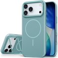thumbnail image 1 of Étui pour iPhone 17 Pro Max avec Support Réglable, [Compatible avec MagSafe], Dos Robuste Antichoc & Bords en Silicone, Design Mince Résistant à la Décoloration, 6.9 Pouces (2025), Bleu Sarcelle, 1 of 4