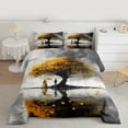 thumbnail image 2 of Manfei Romantic Yellow Tree Boy Girl Full Size Comforter Sets 3-Piece,Happy Valentine's Day Bedding Comforter Set,Sweet Lover Couple Lightweight Bedding Sets,Super Cozy Room Decor,Reversible, 2 of 8