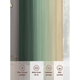thumbnail image 6 of Green Ombre Sheer Curtains 72 Inch Length 2 Panels Set Window Treatments, Modern Yellow Gradient Farmhouse Art Rod Pocket Semi Curtains for Living Room/Bedroom/Kitchen Décor, 104"W x 72"L, 6 of 7