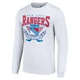 thumbnail image 2 of Men's Starter White New York Rangers Team Logo Graphic Long Sleeve T-Shirt, 2 of 3