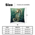 thumbnail image 5 of Hippocampus Inserts with Chair Pillow Covers - Set of 2, Unique Patterns, Various Sizes 16x16, 18x18, 20x20 Inches for Home Decor and Special Occasions, 5 of 6