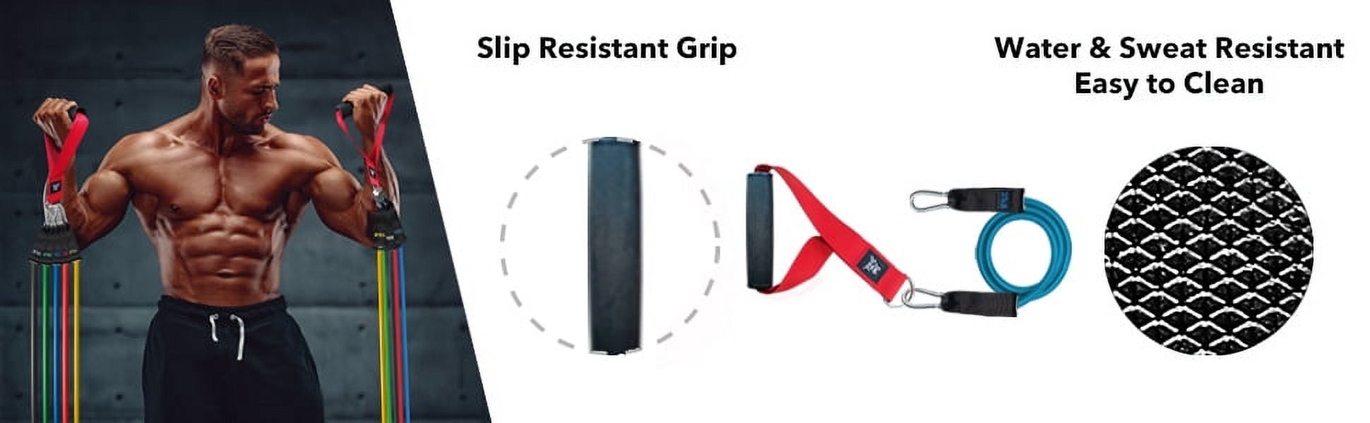 BOB AND BRAD Resistance Bands Set for Workout Stackable Up to 125, Exercise Bands with Door Anchor (Brand New)