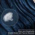 thumbnail image 2 of Unique Bargains Flannel Fleece Plush Throw Bed Soft Blanket Navy Blue 51" x 59", 2 of 6