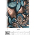 thumbnail image 3 of Teal Chocolate Swirl Blue Brown Fractal Spirals Flannel Fleece Throw Blankets 50"X40" Lightweight Fluffy Winter Fall Blanket Cozy Soft Fuzzy Plush Home Decor for Couch Bed Sofa Bedroom Living Room, 3 of 6