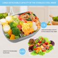 thumbnail image 3 of Caja de calentamiento Caja de almuerzo 1.5L Caja de almuerzo térmica eléctrica 12V 24V 220V 40W 3 en 1 Caja de alimentos Caja de almuerzo Forro en aislamiento Cajas de almuerzo de acero inoxidable (Gris) esquí esquí Gafas de esquí, 3 of 5