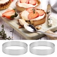 thumbnail image 5 of 30 Piezas de Anillos Circulares para Tartas de 9 cm con Agujeros, de Acero Inoxidable, para Postres, Tartas, Frutas, Quiches, Pasteles, Mousse, Moldes para Hornear en la Cocina, 5 of 5