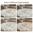 thumbnail image 7 of ODIKA 8'x10' Washable Area Rug Beige Vintage Boho Lattice Border Geometric Neutral Cream Pink for King Size Bedroom Under Bed, Master Suite, Non-Shedding, Easy Care, 7 of 7