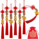 thumbnail image 1 of 6 Pieces Chinese Knot 2022 Gold Chinese New Year of Tiger Charm Decorations Tiger Year Feng Shui Coins Red Hanging Chinese Feng Shui Decorations with, 1 of 4