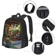 thumbnail image 2 of Fuzoiu Charming Garden Patio Print Large Capacity Backpack,Travel Backpack,Laptop Bag,College School Rucksack Bag,for School, Travel & Outdoor Activities, 2 of 6