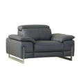 thumbnail image 4 of 31" Dark Grey Tasteful Leather Chair, 4 of 6