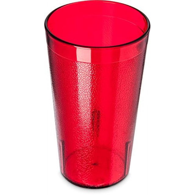 Carlisle 5212-8110 Stackable Shatter-Resistant Plastic Tumbler, 12 oz, Ruby (Pack of 6)