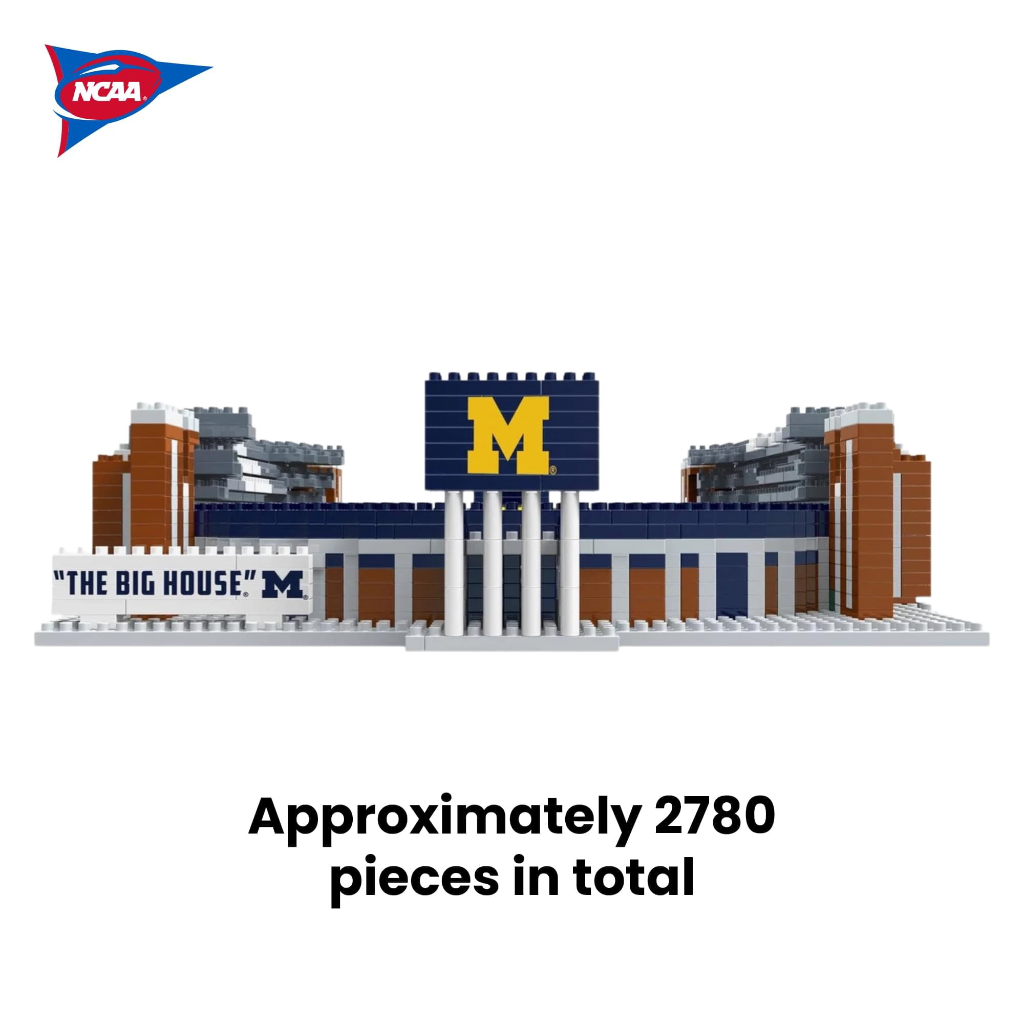 Michigan Stadium FOCO 3D BRXLZ Building Set Football Stadium Michigan Wolverines "The Big House" Full Size