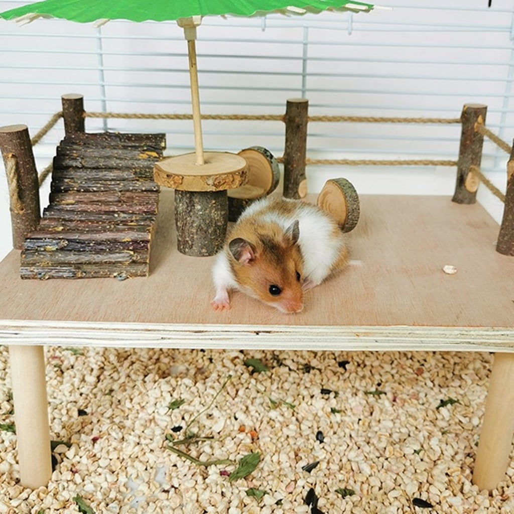 BQBQERT Hamster Platform Cage Ladder Toy Small Animals Climbing Ladder Cage Grinding Jumping Exercise Platform