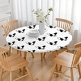 thumbnail image 3 of Cute Bulldog Round Fitted Tablecloth with Elastic Edge,Dining Table Cover Waterproof,Outdoor Round Tablecloth for Camping,Dining,Indoor and Outdoor, 3 of 7