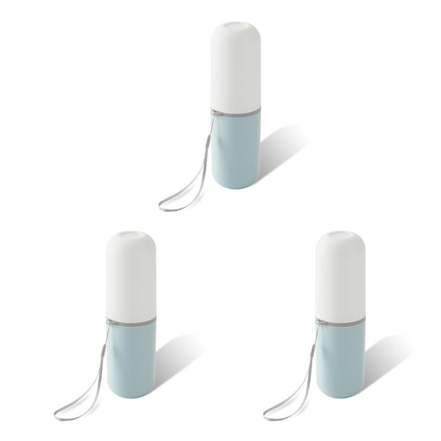 yingyy Toothbrush Case Portable Toothpaste Container Daily Use Multifunctional Bathroom for Home Travel Business Trips Hiking blue and white 3Set