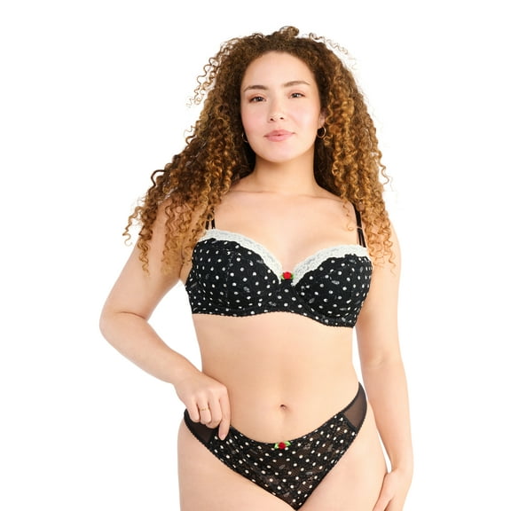 Parade Mesh Lace Demi Bra Set, Sizes X to 3XL