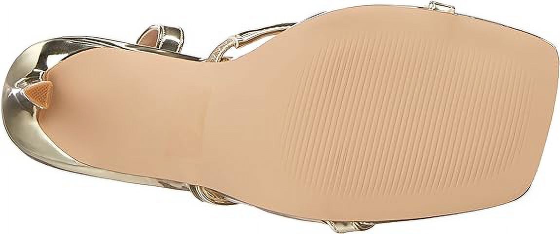 Steve Madden Gracey Gold Square Open Toe Slip On Stiletto