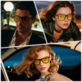 thumbnail image 6 of Joopin Retro Square Night Vision Glasses for Men Women Fishing Driving Hiking UV400 Protection(3 Pack), 6 of 7