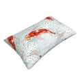 thumbnail image 3 of Bingfone Koi Fish Corals,Spring Summer Standard Size Pillowcase, Long Staple Pure Cotton Envelope Closure Pillow Cover,14"X20", 3 of 9