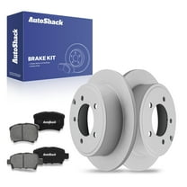 AutoShack 10.31" (261.8 mm) Rear Solid Brake Rotors Coated   Premium Ceramic Brake Pads | Replacement for 2007-2017 Jeep Patriot 2007-2017 Jeep Compass | 6-PC Brake Kit | ArmorStop