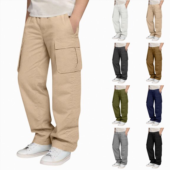 Child 8-9 Years Boys Pants Quick-Drying Casual Sweatpants Trousers Spring Winter School Pants Autumn White Casual Daily Play Trousers