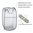 thumbnail image 2 of Larpur 3 Pack Collapsible Mesh Popup Laundry Basket,  Portable Clothes Washing Hamper, Grey, 75L, 2 of 6