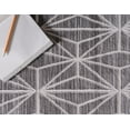 thumbnail image 5 of Jill Zarin’s Uptown Round Diamond Modern Area Rugs, Gray, 5 of 8