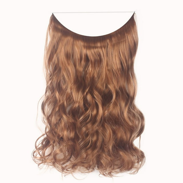 EGNMCR Perruques Cheveux Humains Mode Épais extensions de Cheveux à Clip Boucles Lisses Postiche Complet Clip le Clip