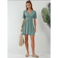 thumbnail image 2 of V-Neck Short Sleeve Mini Dress, 2 of 6
