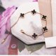 thumbnail image 1 of Pulsera de cinco flores con trébol de cuatro hojas a la moda, pulsera de joyería para mujer, pulseras de amistad, regalos para familiares o amigos Feliz Sencillez, 1 of 3