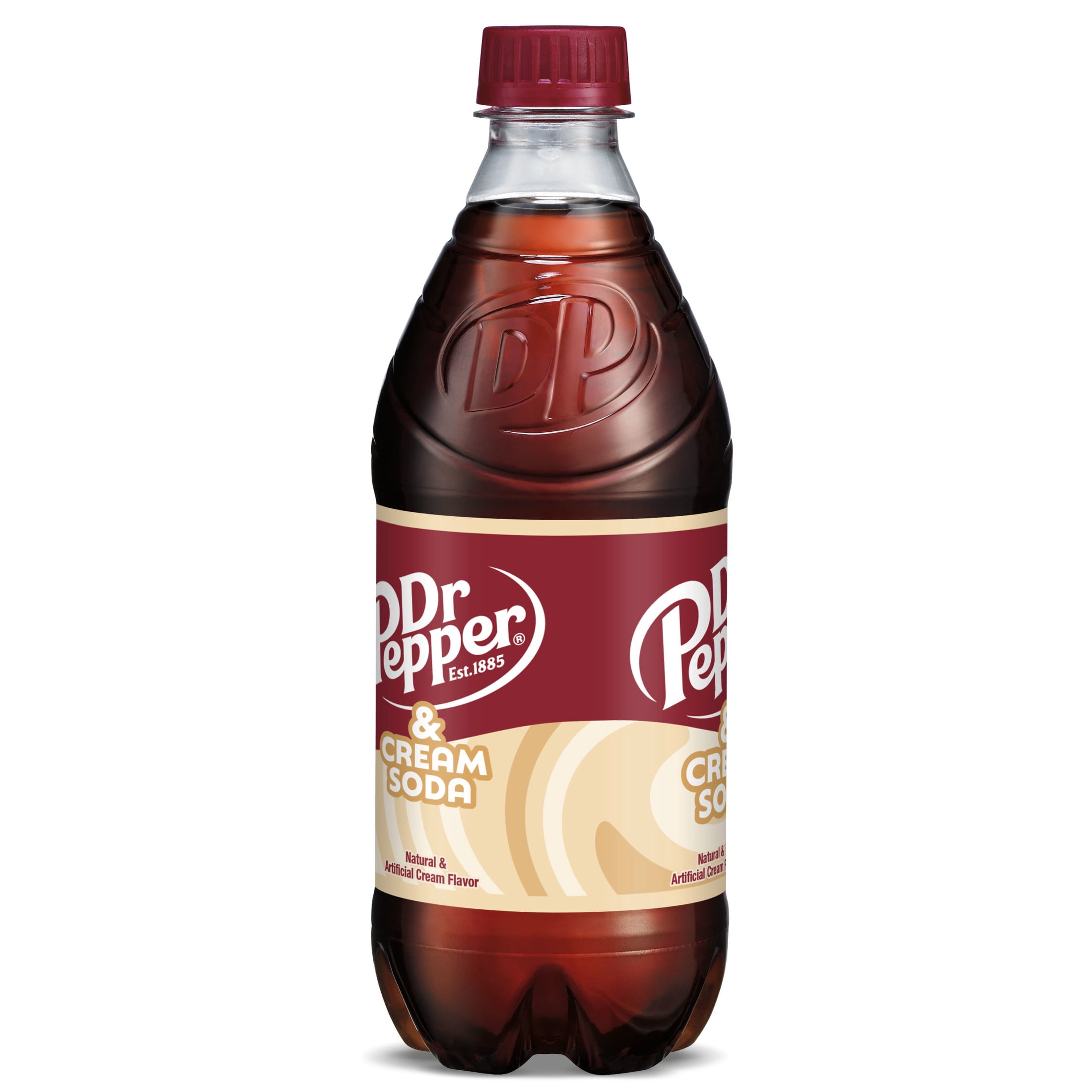 (5 pack) Dr Pepper & Cream Soda Pop, 20 fl oz, Bottle