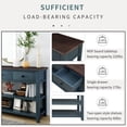 thumbnail image 4 of MODERNLUXE 50" Console Table,Retro Storage Sofa Table with 3 Drawers, Open Shelves and Wood Frame for Living Room, Navy, 4 of 7