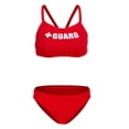 thumbnail image 4 of Traje de baño BLARIX Guard para mujer de 2 piezas (Rojo, Mediano) poliéster, 4 of 6