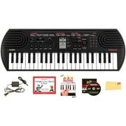 Casio SA-81 44-Key Mini Keyboard Bundle with Power Supply, Key Stickers, Instructional Book, Austin Bazaar Instructional DVD and Polishing Cloth