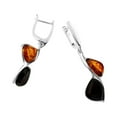 thumbnail image 2 of Dangle Latch-back Earrings with Multi Color Baltic Amber in Sterling Silver, 2 of 2