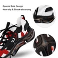 thumbnail image 7 of Geometric Retro Style Black Red White Walking Shoes for Men Woman Lightweight Tennis Fashion Elastic Sports Shoes Cushion Basketball Shoes, 7 of 7