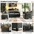 thumbnail image 5 of BedLuxury Sectional Sofa Sets with Movable Storage Ottoman, Cloud Couch Seats 6, Living Room Furniture Sets, Chenille Gray, 5 of 10