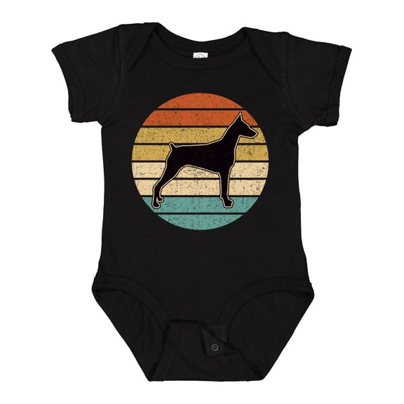 Inktastic Doberman Dog Retro Sunset Boys or Girls Baby Bodysuit
