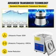 thumbnail image 3 of Digital Ultrasonic Cleaner 2L, 40kHz 304 Stainless Steel Sonic Cleaner with Timer, 110V for Jewelry, Watch, Glasses, Small Parts Cleaning, 3 of 6