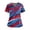 Blue(American Flag Stars Striped), variant on Iaqnaocc 250 Anniversary USA Flag Scrub Tops Women Plus Size American Flag Stars Striped Nurse Working Uniforms Trendy V-Neck Side Slits Scrub Tops Festival Tees Blouse with Pockets Blue 2XL