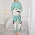 thumbnail image 6 of Goofa French Bulldog Taking a Bath Printed Women’s 2 Piece Pajama Set Super,Pajamas Women's Long Sleeve Sleepwear Soft Button Down Loungewear Pjs Lounge Set Nightwear-, 6 of 9