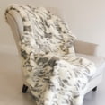 thumbnail image 3 of Plutus 60" x 84" Rabbit Faux Fur Handmade Luxury Throw in Ivory, 3 of 4