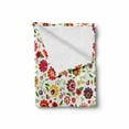 thumbnail image 2 of Polish Folk Art Soft Flannel Fleece Throw Blanket, Colorful Traditional Slavic Essential Flowers and Leaves Pattern, Cozy Plush for Indoor and Outdoor Use, 70" x 90", Multicolor, by Ambesonne, 2 of 6