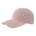 thumbnail image 2 of Summer Sales LSONABXA Saving $5 Pink Baseball Caps for Women Vertical Pearl Knit Baseball Cap Fresh Casual Hat Muslim Hat for Women, 2 of 4