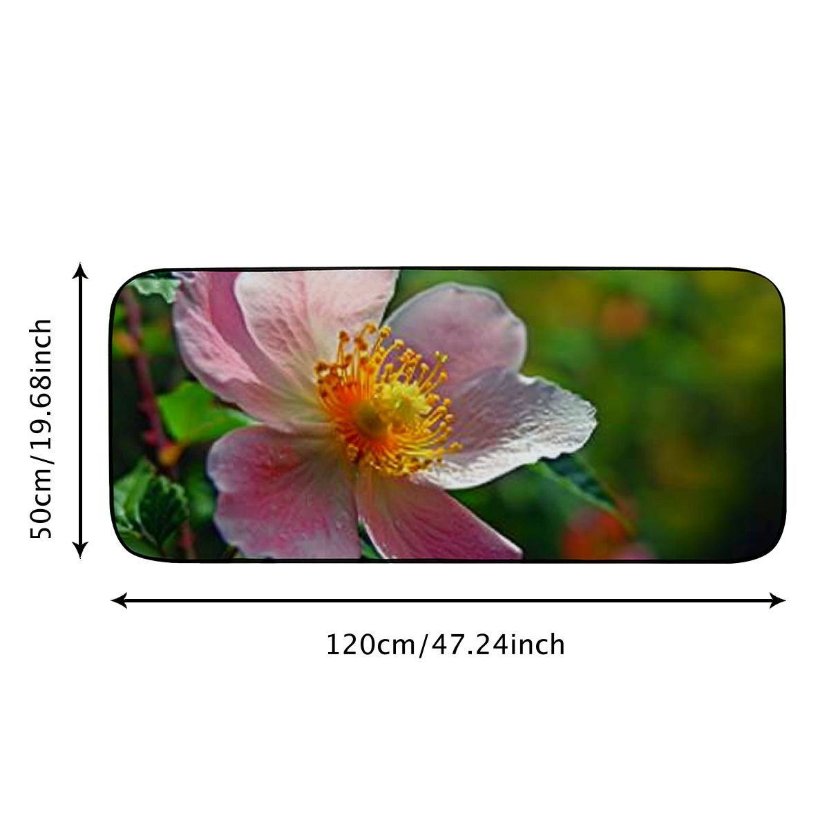 Heduofu Decorative Door Mat, Door Mat with Non-Slip Rubber Backing, Easy Cleaning, Traps Dirt, Rug for Entry, Patio, Garage  - Flower Rose Nature Plant Garden Leaf Summer 19.68*47.24 in