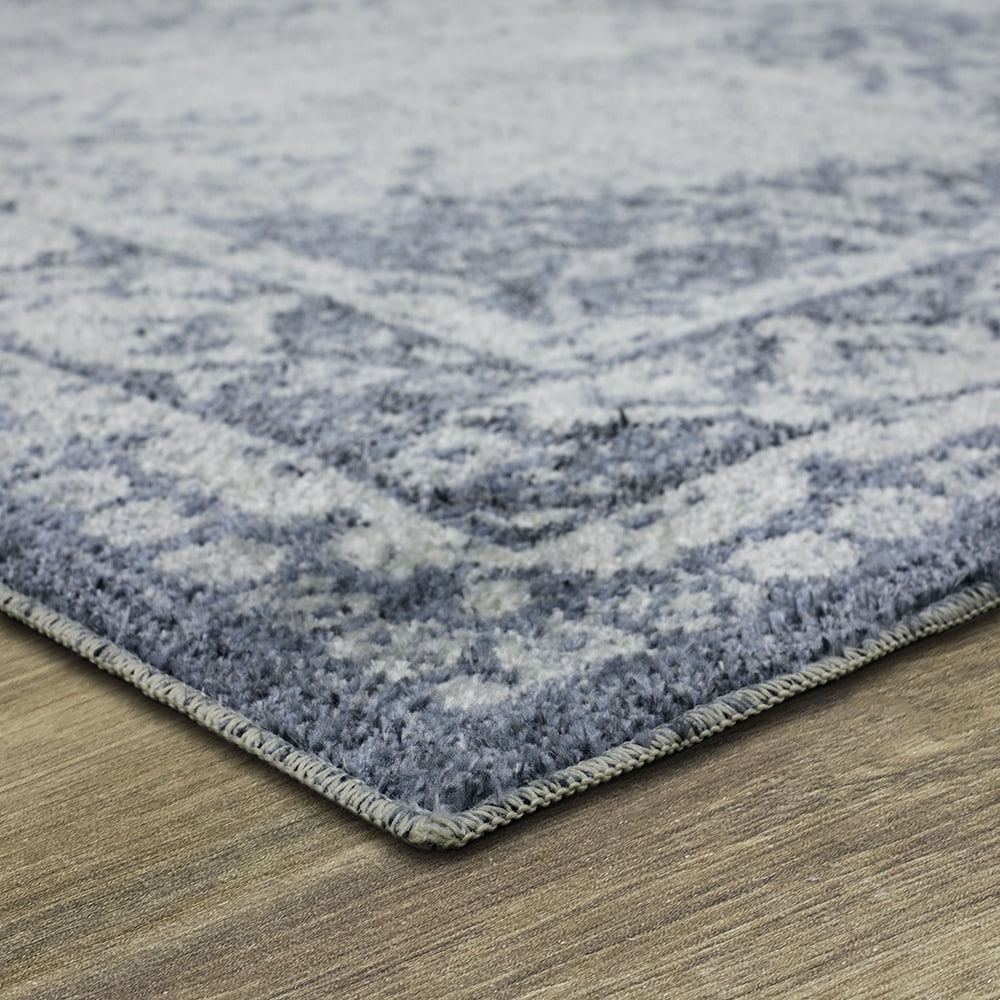 Mohawk Home Vulcan Geometric Indoor Polyester Runner Rug, Blue, 2' x 10'