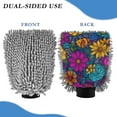 thumbnail image 2 of Microfiber Car Wash Gloves With Chenille & Polyester Terry Scratch-Free Cleaning Elastic Cuffs Colorful Wildflowers, 2 of 8