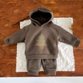 thumbnail image 6 of BLVB Toddler Baby Boy Girl Christmas Outfits Long Sleeve Hoodie Sweatshirt Christmas Tree Pant 2PCS Fall Winter Clothes Set, 6 of 6
