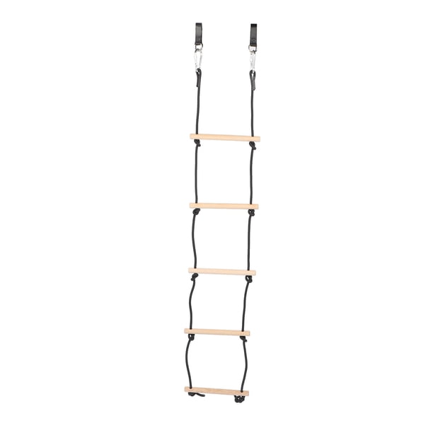 Calder de Cerdera Calle de Cubierta Niones, Escalera de Cuerda para Niños 5 Escalones de Madera para El Juego de Escalada