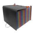 thumbnail image 3 of Carpeta de archivos expandible, 24 bolsillos, especialmente diseñada para uso portátil, carpetas de acordeón para almacenamiento de documentos (arco iris), 3 of 4